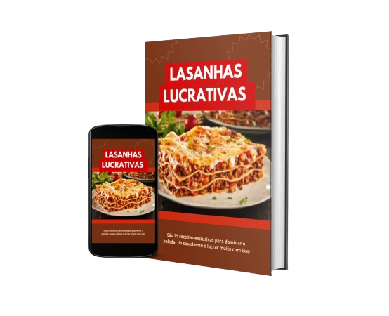 Livro de Receitas com + de 20 sabores de Lasanhas